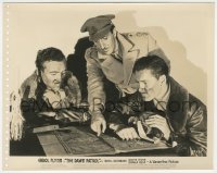 6b1219 DAWN PATROL 8x10 still 1938 Errol Flynn, Basil Rathbone & David Niven examining a map!