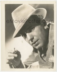 6b1222 DEAD END 8x10.25 still 1937 portrait of smoking Humphrey Bogart as Baby Face Martin!