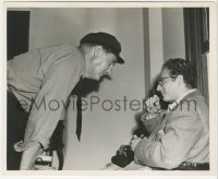 6b1223 DEADLINE AT DAWN candid deluxe 8x10 still 1946 c/u of Paul Lukas & Clifford Odets by Kahle!