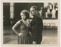 6b1247 FLEET'S IN 8x10 still 1928 close up of sexy Clara Bow & Navy sailor James Hall on deck!