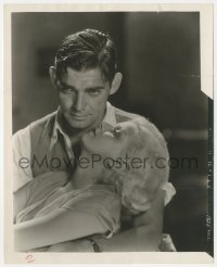 6b1399 RED DUST 8x10 still 1932 unretouched portrait of Clark Gable & Jean Harlow by C.S. Bull!