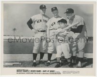 6b1403 SAFE AT HOME 8x10 still 1962 Mickey Mantle, Roger Maris, New York Yankees baseball!