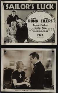 6b1725 SAILOR'S LUCK 2 8x10 stills 1933 pretty Sally Eilers with sailors James Dunn and Victor Jory!