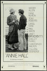 6b0671 ANNIE HALL 1sh 1977 full-length Woody Allen & Diane Keaton in a nervous romance!