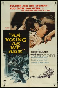 6b0674 AS YOUNG AS WE ARE 1sh 1958 teacher & her student have romance, too close too often!