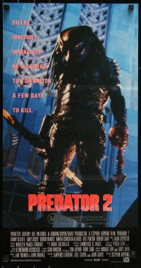 6b0336 PREDATOR 2 Aust daybill 1990 Danny Glover, Gary Busey, cool sci-fi sequel!