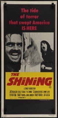 6b0342 SHINING Aust daybill 1980 Stephen King & Stanley Kubrick horror, crazy Jack Nicholson!