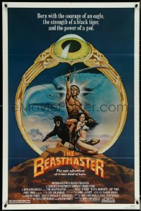 6b0679 BEASTMASTER 1sh 1982 Taylor art of bare-chested Marc Singer & sexy Tanya Roberts!