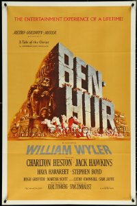 6b0684 BEN-HUR 1sh 1960 Charlton Heston, William Wyler classic epic, cool chariot & title art!