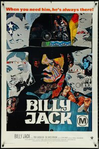 6b0686 BILLY JACK int'l 1sh 1971 Tom Laughlin, completely different artwork by Piero Ermanno Iaia!