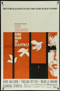 6b0687 BIRDMAN OF ALCATRAZ 1sh 1962 Burt Lancaster in John Frankenheimer's prison classic!