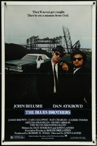 6b0698 BLUES BROTHERS 1sh 1980 John Belushi & Dan Aykroyd are on a mission from God!