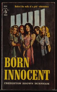 6b1097 BORN INNOCENT paperback book 1959 sexy women behind the walls of a girl's reformatory!