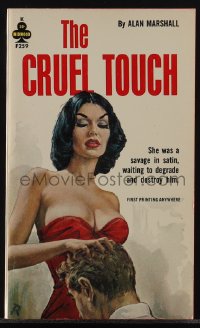 6b1099 CRUEL TOUCH paperback book 1963 Paul Rader art, she was waiting to degrade & destroy him!