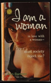 6b1105 I AM A WOMAN paperback book 1959 I am a woman in love with a woman - must society reject me!