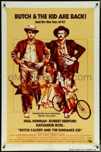 6b0706 BUTCH CASSIDY & THE SUNDANCE KID 1sh R1973 Paul Newman, Robert Redford, Ross!