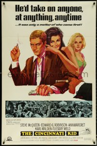 6b0722 CINCINNATI KID 1sh 1965 pro poker player Steve McQueen & sexy Tuesday Weld, Ann-Margret!