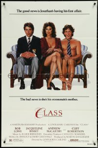 6b0723 CLASS 1sh 1983 Solie art of Rob Lowe, Jacqueline Bisset, & naked McCarthy!