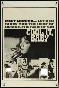 6b0730 COOL IT BABY 1sh 1967 cool images of sexy smoking Beverly Baum in title role!