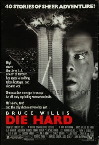 6b0749 DIE HARD 1sh 1988 Bruce Willis vs twelve terrorists, action classic, no borders!