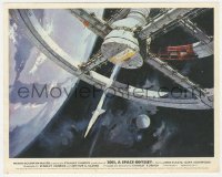 6b1133 2001: A SPACE ODYSSEY color English FOH LC 1968 Kubrick, art of space wheel by Bob McCall!