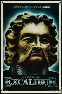 6b0774 EXCALIBUR teaser 1sh 1981 John Boorman directed, Robert Addie as Mordred wearing mask!