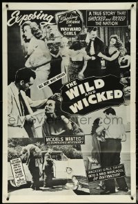 6b0786 FLESH MERCHANT 1sh 1956 wayward girls bought, sold, and traded, The Wild & Wicked!