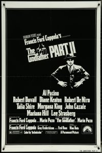 6b0810 GODFATHER PART II 1sh 1974 art of Al Pacino in Francis Ford Coppola classic sequel!