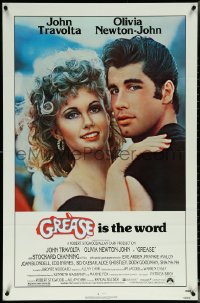 6b0815 GREASE 1sh 1978 c/u of John Travolta & Olivia Newton-John in a most classic musical!