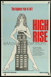 6b0828 HIGH RISE 1sh 1973 great art of giant naked woman towering over skyscraper!