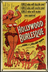 6b0831 HOLLYWOOD BURLESQUE 1sh 1949 girls who will dazzle, excite and make you squirm, ultra rare!