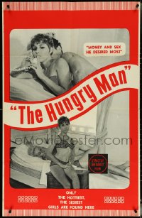 6b0846 HUNGRY MAN 1sh 1970 only the hottiest, the sexiest girls are found here, ultra rare!