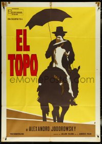 6b0258 EL TOPO Italian 1p 1974 Alejandro Jodorowsky Mexican bizarre cult classic, yellow style!