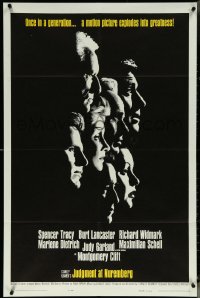 6b0869 JUDGMENT AT NUREMBERG 1sh 1961 Spencer Tracy, Judy Garland, Lancaster, Dietrich, Schell!