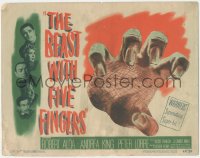 6b0409 BEAST WITH FIVE FINGERS TC 1947 Peter Lorre, your flesh will creep at the crawling hand!