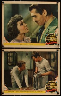 6b0643 BOOM TOWN 2 LCs 1940 great images of Clark Gable with Claudette Colbert & Spencer Tracy!