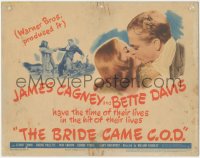 6b0362 BRIDE CAME C.O.D. TC 1941 great close up of James Cagney kissing Bette Davis, classic!