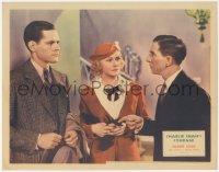 6b0450 CHARLIE CHAN'S COURAGE LC 1934 Donald Woods & Drue Leyton stare at Kinnell, ultra rare!