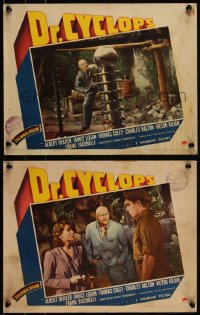 6b0646 DOCTOR CYCLOPS 2 LCs 1940 Ernest B. Schoedsack, crazy mad scientist Albert Dekker in both!