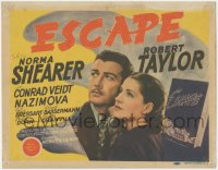 6b0382 ESCAPE TC 1940 American Robert Taylor is helped by Nazi's mistress Norma Shearer in WWII!