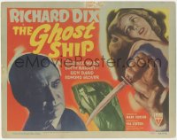 6b0384 GHOST SHIP TC 1943 Richard Dix, art of Edith Barrett & knife, produced by Val Lewton!