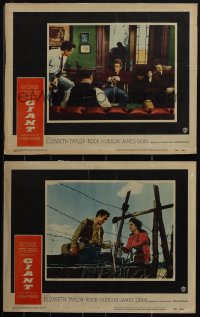 6b0647 GIANT 2 LCs 1956 classic, great images of Elizabeth Taylor, James Dean & Rock Hudson!