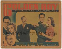 6b0480 GOLDEN BOY LC 1939 Barbara Stanwyck, boxer/violinist William Holden, Menjou, ultra rare!