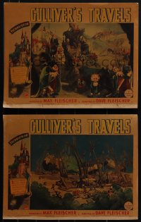 6b0648 GULLIVER'S TRAVELS 2 LCs 1939 classic cartoon by Dave Fleischer, great animation images!