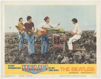 6b0484 HELP LC #6 1965 The Beatles, John, Paul, George & Ringo performing on a rocky beach!