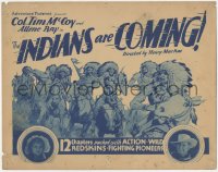 6b0406 INDIANS ARE COMING TC 1930 Col. Tim McCoy, wild Redskins & fighting pioneers, ultra rare!