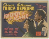 6b0408 KEEPER OF THE FLAME TC 1942 Spencer Tracy doesn't know if Katharine Hepburn is a murderess!