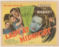 6b0375 LADY AT MIDNIGHT TC 1948 Richard Denning, the clock ticked off murder at midnight!