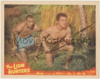 6b0513 LION HUNTERS LC #7 1951 great close up of Johnny Sheffield & Woody Strode with spears!