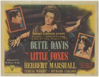 6b0400 LITTLE FOXES TC 1941 Bette Davis, Herbert Marshall, Wright, directed by William Wyler, rare!